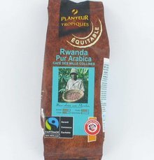 Rwanda, cafe moulu pur arabica, cafe des mille collines, equitable, le paquet, 250g