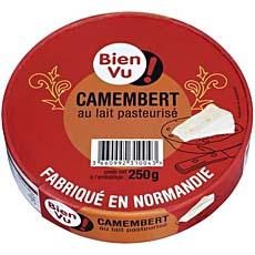 Camembert au lait pasteurise BIEN VU, 20%MG, 250g