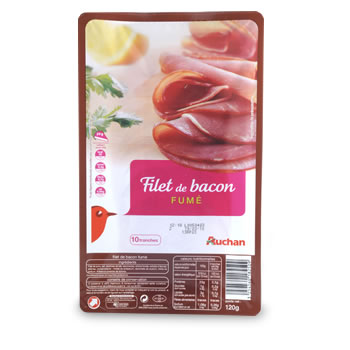 Mmm ! - Filet de bacon fume au bois de hetre - 10 tranches
