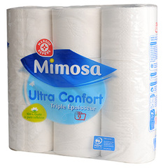 Papier toilette Mimosa blanc Ultra Confort x9