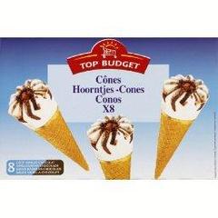Cones glaces gout vanille-chocolat, Le paquet de 8x120ml