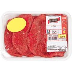 Steaks, viande bovine, x4, la barquette de , 440g
