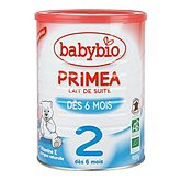 Lait poudre Bio Primea Babybio 2ème âge - De 6 - 1an - 900g