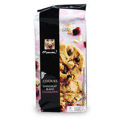 Mmm! cookies au chocolat blanc et cranberries 200g