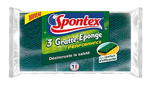 Eponges grattantes gratte-éponge performance SPONTEX, x3
