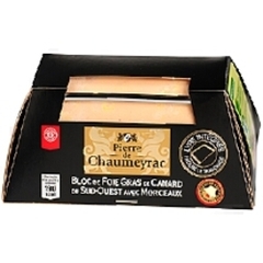 Foie gras Pierre de Chaumeyrac Bloc 30%morceaux avec lyre 300g