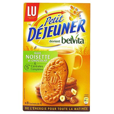 Biscuits Petit Dejeuner chocolat et noisette LU, 400g