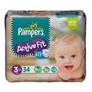 Pampers active fit midi pack change x34 taille 4