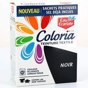 Teinture textile noir COLORIA, 2 sachets (50g + 300g)