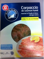 Carpaccio de saumon aneth Citron Ronde des Mers 145g