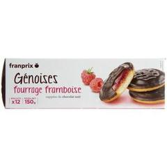 Franprix biscuit génoise à la framboise 150g
