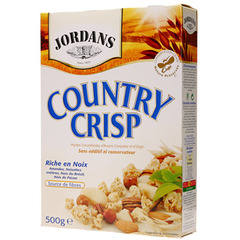 Country Crips - Pepites de cereales completes Avec des amandes effilees, noisettes grillees, morceaux de noix du bresil et eclats de noix de pecan.