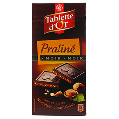 Chocolat noir Tablette d'Or Fourre praline 150g