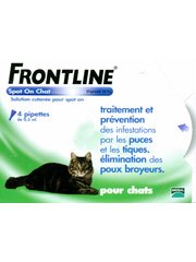 Merial Frontline Anti-parasitaire Puce et Tique pour chat 4 Pipettes