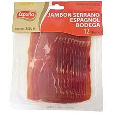 Jambon Serrano ESPUNA, 12 tranches, 250g