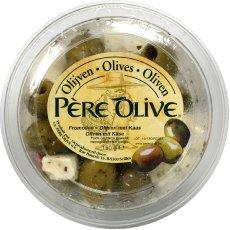 Olives vertes denoyautees et des de fromage PERE OLIVE, 150g