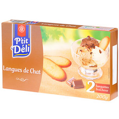 Biscuits langue chat P'tit Deli 200g