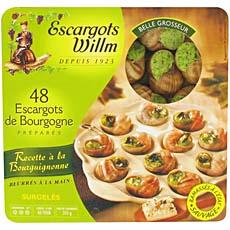 48 escargots belle grosseur bourguignonne Willm 355g