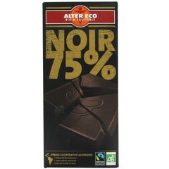 Chocolat noir bio 75% ALTER ECO, 100g