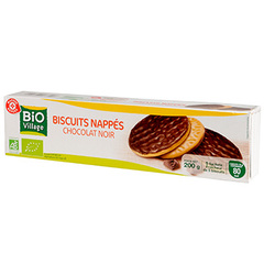 Biscuits nappes Bio Village Chocolat noir 200g