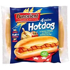 Pain pour hot dog PANORIENT, 4 unites, 250g