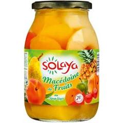 Solaya, Macedoine de fruits au sirop leger, le bocal de 1kg