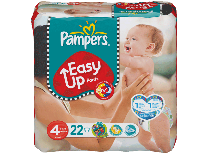 Pampers easy up 8-15kg paquet T4 maxi x22