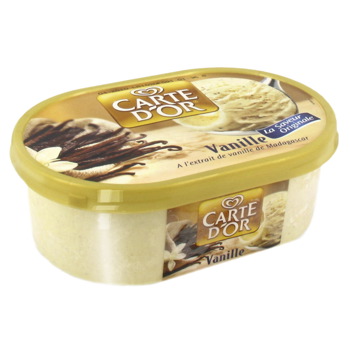 Creme glacee vanille a l'extrait de vanille de Madagascar, la saveur originale, le bac, 1l