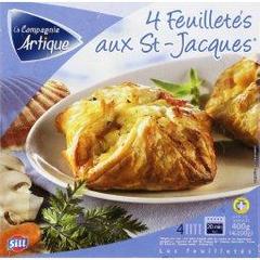 La Compagnie Artique, Feuilletes aux St-Jacques x4, la boite,400g