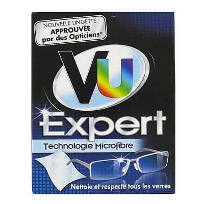 Nettoyant pour lunettes expert VU, 20 pochettes