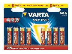 Varta - Pile Alcaline - AAA x 8 - Max Tech (LR03)