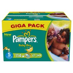 Pampers baby dry giga pack T5 x124