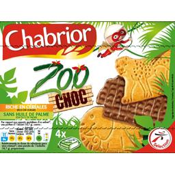 Chabrior, Biscuits Zoo Choc nappés chocolat noir, la boite de 12 biscuits - 225 g