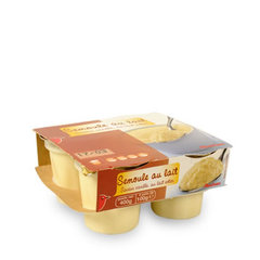 Auchan semoule au lait vanille 4x100g