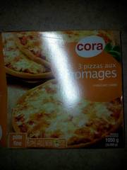 Cora 3 pizzas aux 3 fromages 1,05kg
