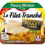 Filet de poulet curry FLEURY MICHON, 4 tranches, 150g