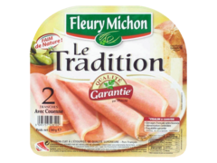 Fleury Michon jambon superieur avec couenne tranche x2 80g