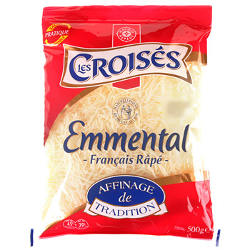 Fromage Emmental Les Croises Rape zip 29%mg 500g