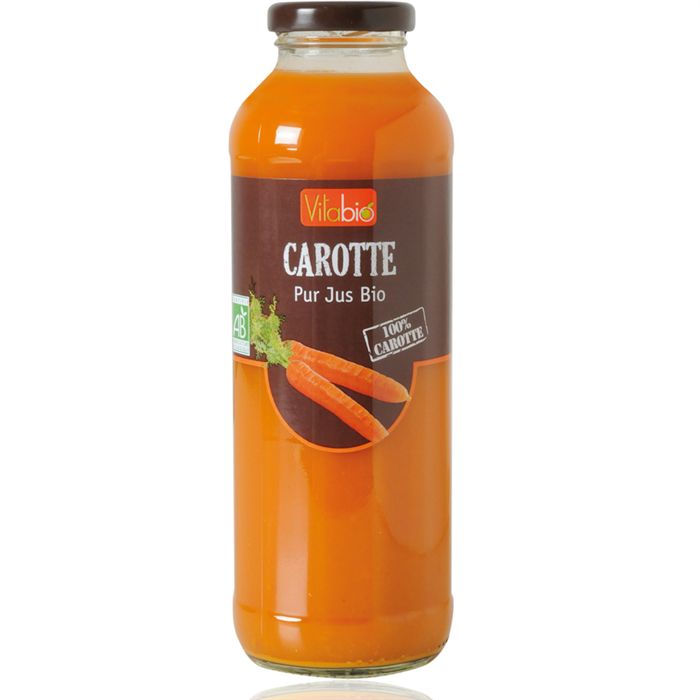 Pur jus de carottes Pur jus aux bienfaits naturels et cocktail de fruits riche en vitamine C naturelle.