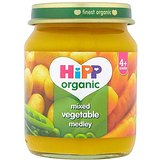 HiPP Organic Stage 1 From 4 Months Mixed Vegetable Medley 6 x 125 g (Pack of 2, Total 12 Pots)