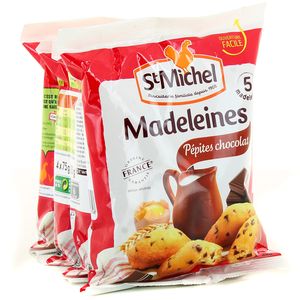St Michel Madeleines pépites chocolat les 4 sachets de 75 g