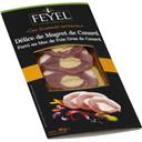 Magret cnrd fourré bloc foie gras canard20% Feyel tranche90g
