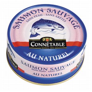Connetable saumon sauvage au naturel 112g