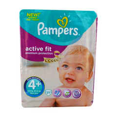 couches active fit x21 taille 4 + pampers