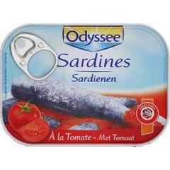 Sardines a la tomate, la boite de 135g