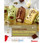 Auchan buchette creme brulee chocolat pistache 6x100ml