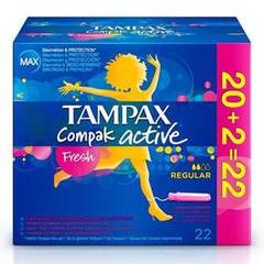 Tampax tampons compak active fresh régulier x22