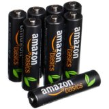 AmazonBasics Lot de 8 piles rechargeables Ni-MH Type AAA 500 cycles 850 mAh/minimum 800 mAh