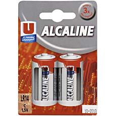 Piles alcaline LR14 U, 2 unites