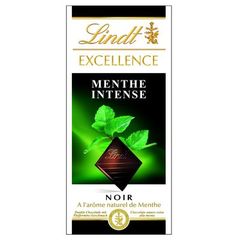 Excellence - Chocolat noir menthe intense. - 1 tablette A l'arome naturel de menthe. Maitre chocolatier suisse depuis 1945.